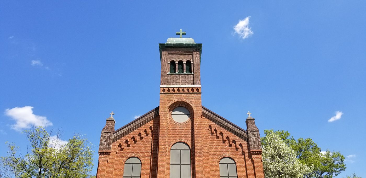 St. Mary church and grounds in Avilla, Indiana